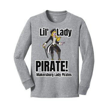 Lady Pirates Sports Youth Gildan Ultra Cotton Long Sleeve Tee