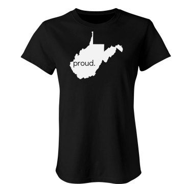 West Virginia Proud Junior Fit American Apparel Fine Jersey Tee