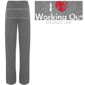 Love Working Out Junior Fit Bella Straight Leg Fleece Sweatpant