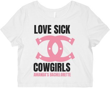 Love Sick Cowgirls Misses Bella Flowy Boxy Lightweight Crop Tee