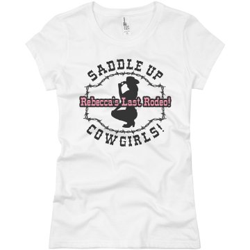 Cowgirl Bachelorette Junior Fit Bella Sheer Longer Length Rib Tee