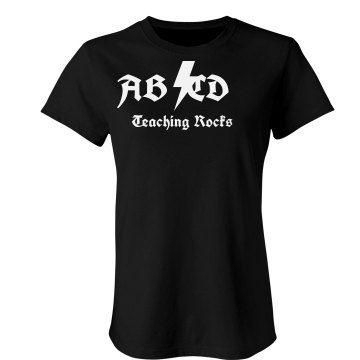Teaching Rocks Junior Fit Bella Sheer Longer Length Rib Tee