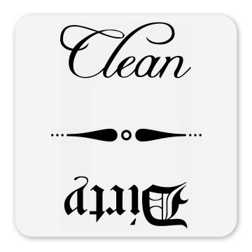 Dishwasher Dirty Clean Square Magnet