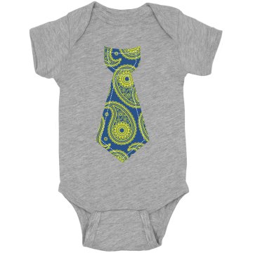 Paisley Bow Tie Infant Rabbit Skins Lap Shoulder Creeper
