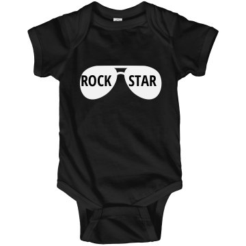 Rock Star Baby Infant Rabbit Skins Lap Shoulder Creeper
