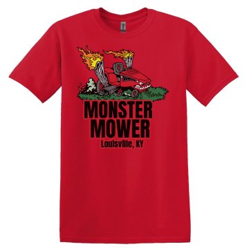Monster Mower W/ Back Unisex Gildan Heavy Cotton Crew Neck Tee