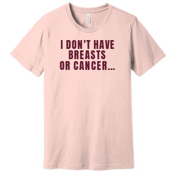 Breast Cancer Tee w/ Back Unisex Gildan Heavy Cotton Crew Neck Tee