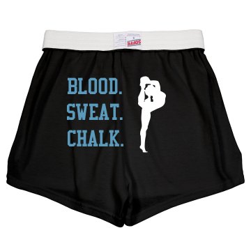 Blood Sweat Chalk Junior Fit Soffe Cheer Shorts