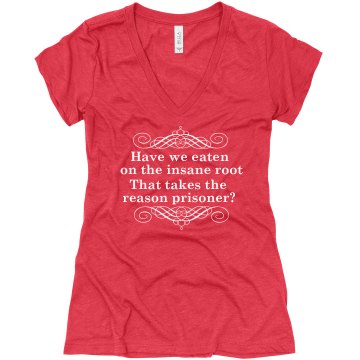 MacBeth: Reason Prisoner  Junior Fit Bella Triblend Deep V Neck Tee