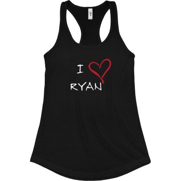 I Heart Ryan Junior Fit Bella Sheer Longer Length Rib Racerback Tank Top