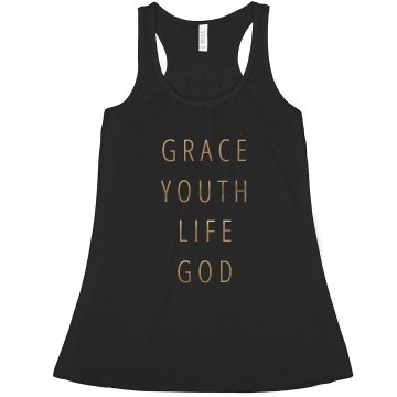 Church Youth Group Junior Fit Bella 1x1 Rib Ringer Tee