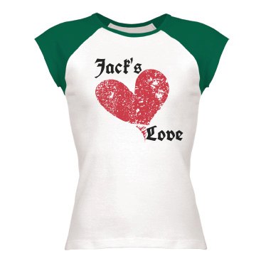 Jack's Love Junior Fit Bella 1x1 Rib Cap Sleeve Raglan Tee