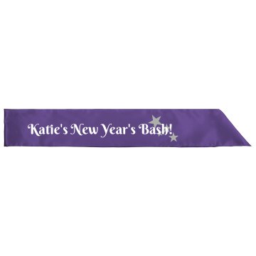 Katie's New Year Bash Adult Satin Party Sash