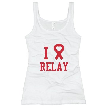 I Heart Relay Alo Women's Mesh Back Tank Top