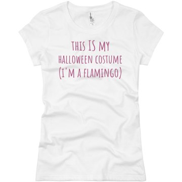 Halloween Flamingo Junior Fit Bella Sheer Longer Length Rib Tee