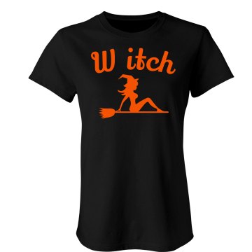 Halloween Witch Junior Fit Bella Sheer Longer Length Rib Tee