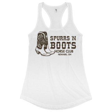 Spurrs 'N Boots Junior Fit Bella Sheer Longer Length Rib Racerback Tank Top