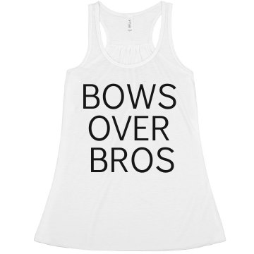 Bows Over Bros w/Bow Back Misses Bella Flowy Boxy Lightweight Crop Tank