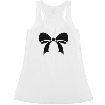 Bows Over Bros w/Bow Back Misses Bella Flowy Boxy Lightweight Crop Tank