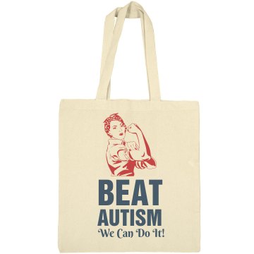 Beat Autism Liberty Bags Canvas Bargain Tote Bag