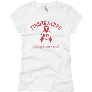 AIDS HIV Finding a Cure Junior Fit Basic Bella Favorite Tee