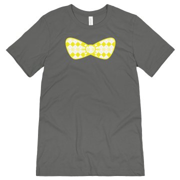 Yellow Bow Tie Unisex Canvas Jersey Tee