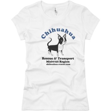 Chihuahua Rescue Adoption Junior Fit Basic Bella Favorite Tee