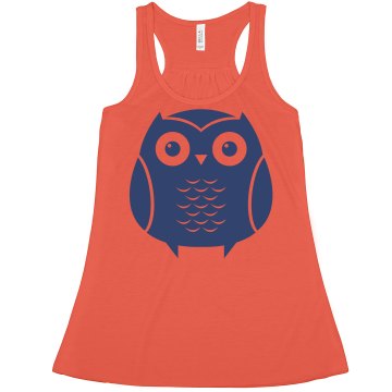Owl Crop Top Misses Bella Flowy Boxy Lightweight Crop Tank