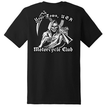 Motorcycle Club Reaper Unisex Gildan Heavy Cotton Crew Neck Tee