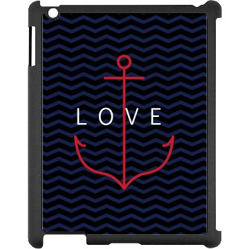 Anchor Love iPad Case Black iPad Snap-on Case
