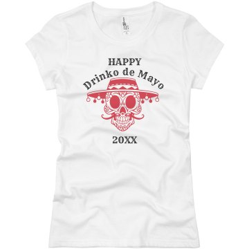 Drinko De Mayo w/ Back Junior Fit Basic Bella Favorite Tee