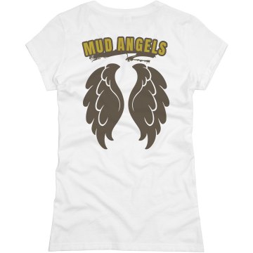 Mud Angels Mud Run Junior Fit Bella Sheer Longer Length Rib Tee