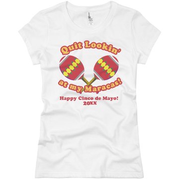 Cinco De Mayo Maracas Junior Fit Basic Bella Favorite Tee