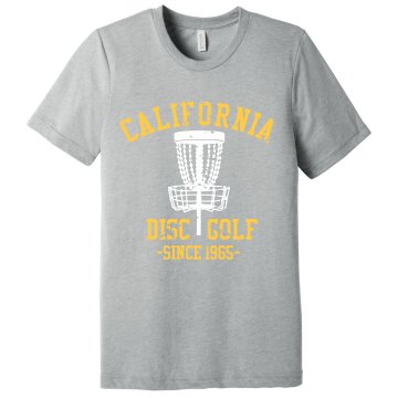 California Disc Golf 1965 Unisex Basic Gildan Heavy Cotton Crew Neck Tee