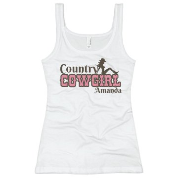 Country Cowgirl Junior Fit Basic Bella 2x1 Rib Tank Top