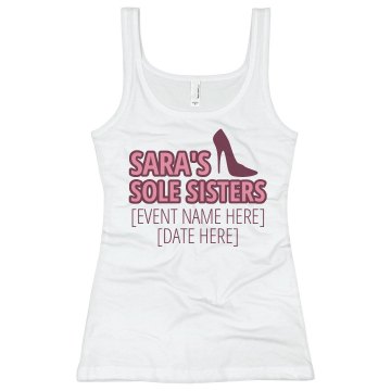 Breast Cancer Walk Junior Fit Basic Bella 2x1 Rib Tank Top
