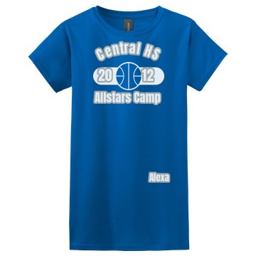 Central HS Camp Misses Relaxed Fit Gildan Heavy Cotton Tee