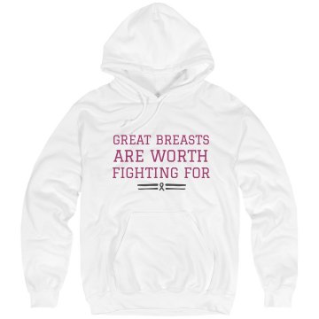 Cancer Fight Great Breast Unisex Hanes Ultimate Cotton Heavyweight Hoodie