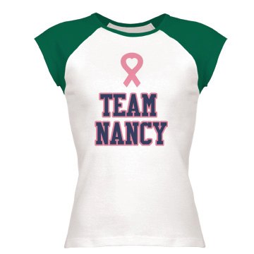 Hope For Nancy Junior Fit Bella 1x1 Rib Ringer Tee