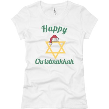 Happy Christmukkah Junior Fit Basic Bella Favorite Tee