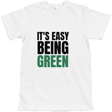 It's Easy Being Green Misses Relaxed Anvil Organic Tee