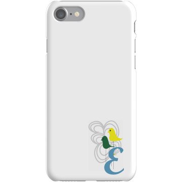 Custom E Monogrammed Case Plastic iPhone 5 Case White 