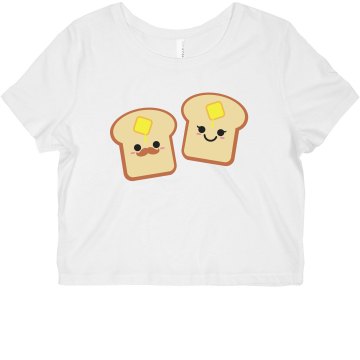 Bread And Butter Misses Bella Flowy Boxy Lightweight Crop Tee