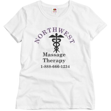 Northwest Massage Therapy Misses Relaxed Fit Basic Gildan Ultra Cotton Tee