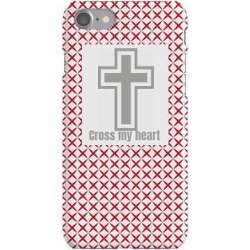Cross My Heart Plastic iPhone 5 Case White 