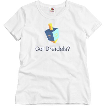 Got Dreidels? Misses Relaxed Fit Basic Gildan Ultra Cotton Tee
