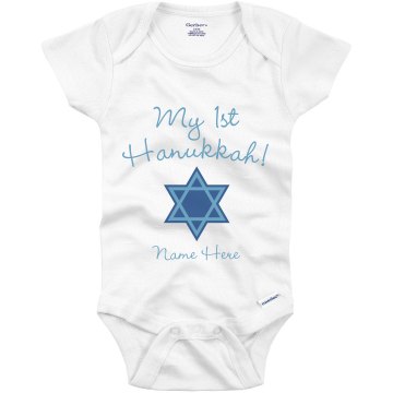 1st Hanukkah Infant Bella Baby Long Sleeve Thermal Creeper