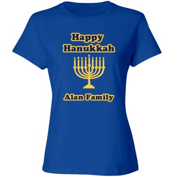 Hanukkah Celebration Misses Relaxed Fit Gildan Ultra Cotton Tee