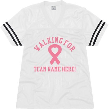 Breast Cancer Walk Wendy Unisex Augusta Replica Football Jersey