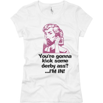 Kick Roller Derby Ass Junior Fit Basic Bella Favorite Tee